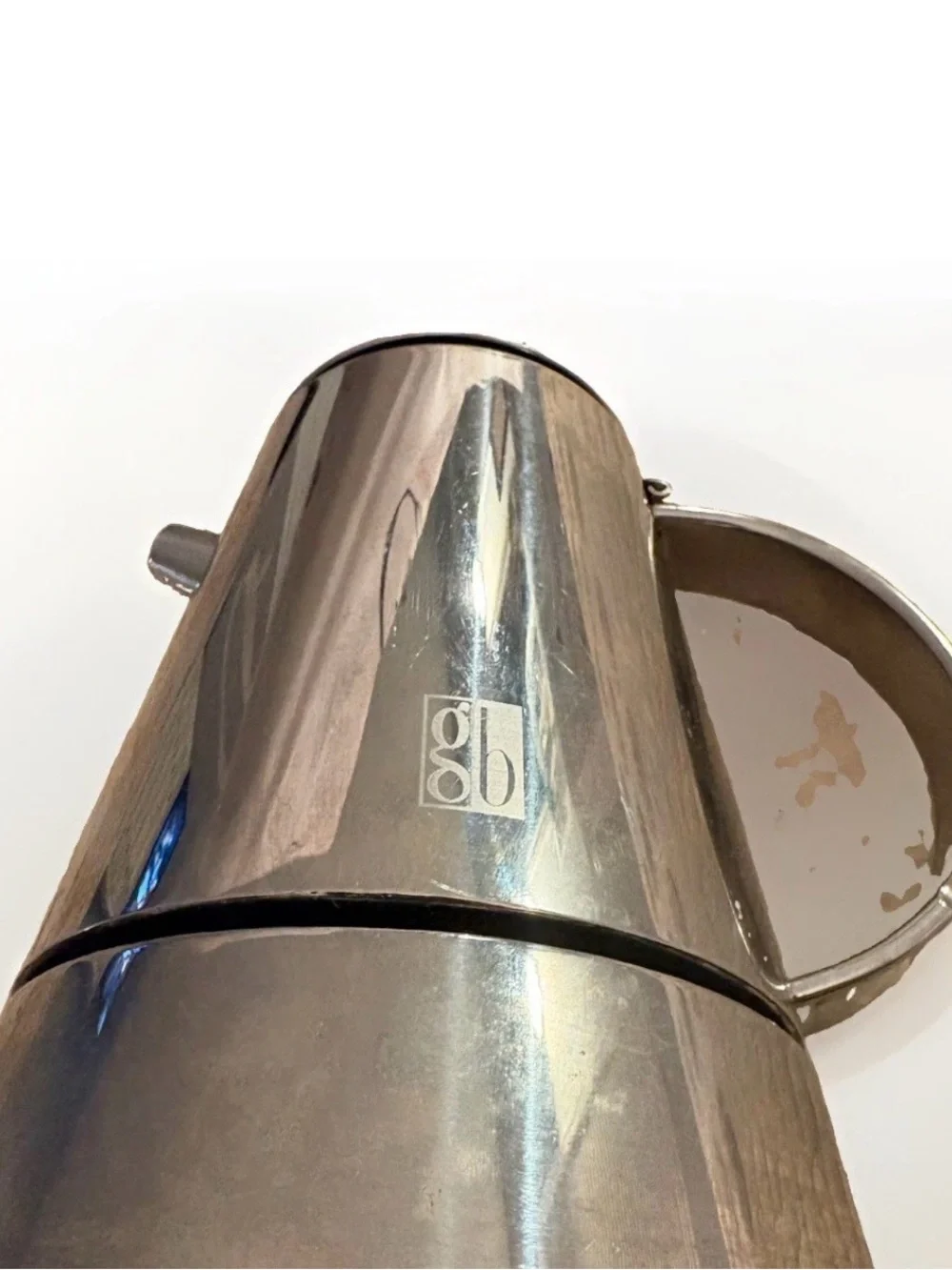 GB Guido Bergna 4 c Espresso Maker 18/10 Stainless Steel Italy - heavy Vintage